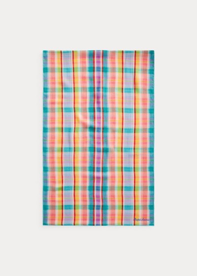 Women's Ralph Lauren Madras Cashmere-Silk Scarf | 381245AWR